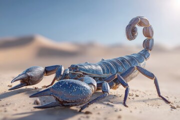 Photorealistic Scorpion on Desert Sand