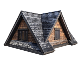 3d house illustration isolated on transparent background isolated on transparent background