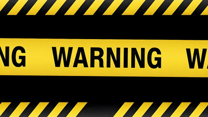 Prominent yellow and black warning tape signaling danger or restricted access to a hazardous area