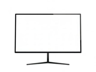 Modern computer monitor icon isolated on transparent background