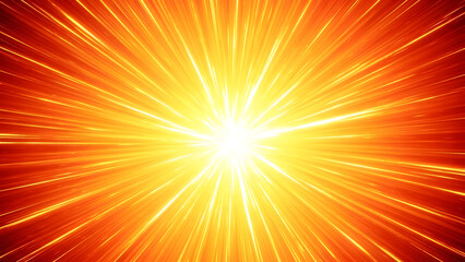 Vibrant, dynamic energy burst with fiery yellow and orange radiating lines creating an intense abstract background effect of light and speed