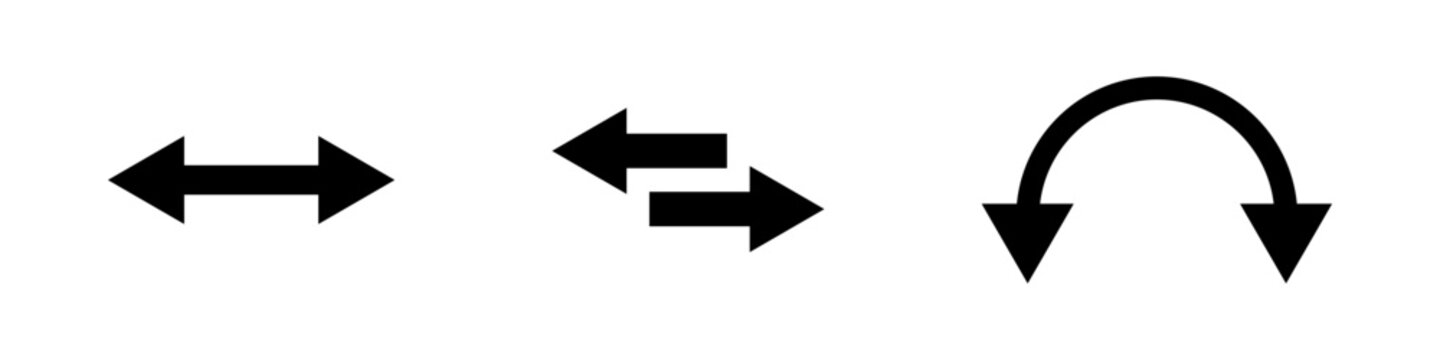 Collection of varied arrow icons representing direction, exchange, and looping actions