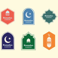 Ramadan Kareem Badges and Labels Keywords: ramadan, kareem, islam, muslim, religion, holiday