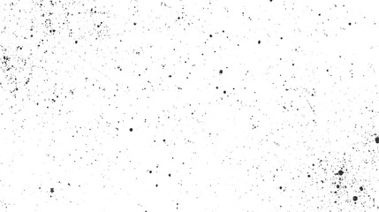 Black ink splatters and dust particles on a white background grunge texture abstract