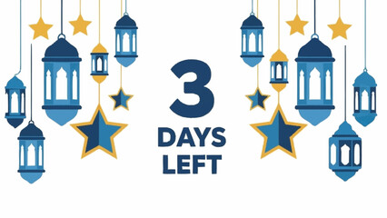Countdown to Event with Lanterns and Stars.