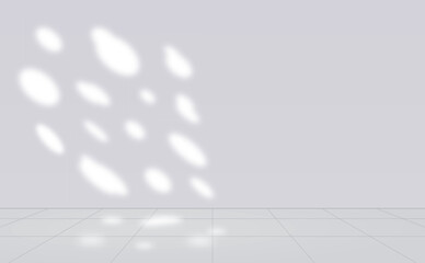 Minimal interior wall with soft natural light shadows