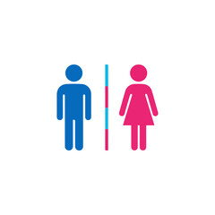 Male Female Symbol Illustration Simple Design.