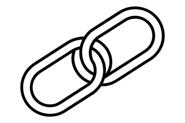 link icon line art, simple black and white icon representing a link vector