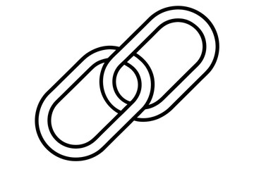 link icon line art, simple black and white icon representing a link vector