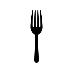 Fork Icon Flat Vector for Food Apps on White Background.