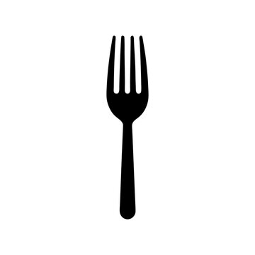 Fork Icon Flat Vector for Food Apps on White Background.