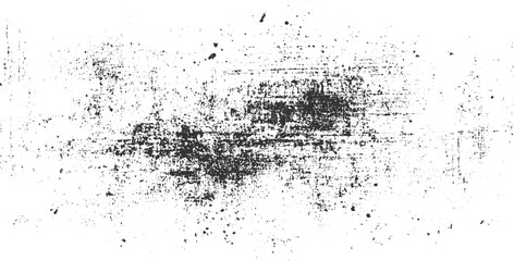 Fototapeta premium Black ink splatters and grunge texture on white background