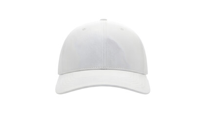 Front View of a Classic White Baseball Cap Mockup for Custom Design and Branding