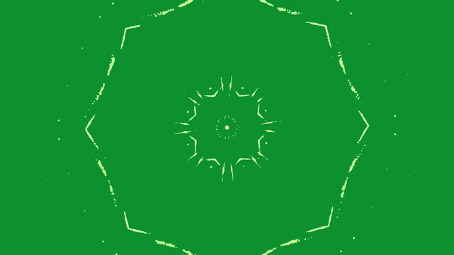 Dynamic green screen with white logo animation