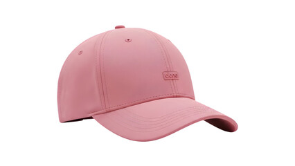 Pink Minimalist Baseball Cap with Small Logo Detail for Women's Fashion Mockup