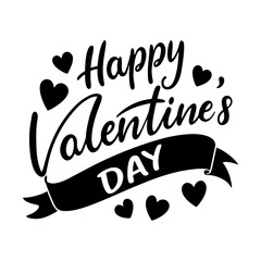 Romantic Valentine&rsquo;s Day Calligraphy Vector Design.