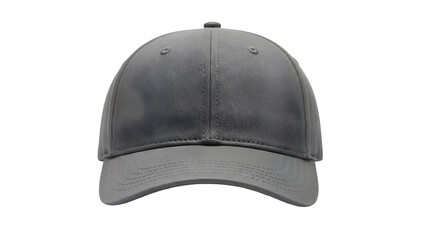Dark Charcoal Baseball Cap Front View Mockup for Men's Casual Apparel Branding