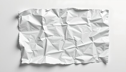 Obraz premium Crumpled Paper White Background with Textured Detail