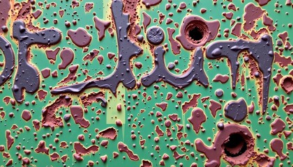 Weathered Green Surface with Textured Aesthetic