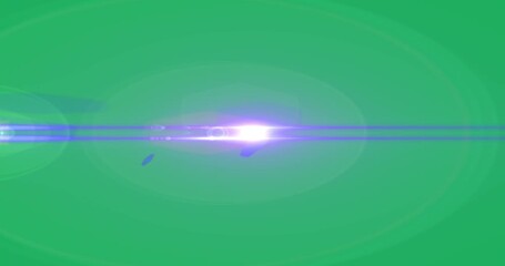 Glowing flickering white and blue light trail against blue background - Powered by Adobe