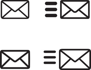 Email merge or mail merge icon illustration