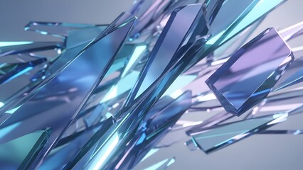 Refractive Geometry: An Abstract Composition of Crystalline Shapes with Light Play