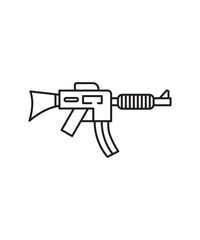 rifle icon, vector best line icon.