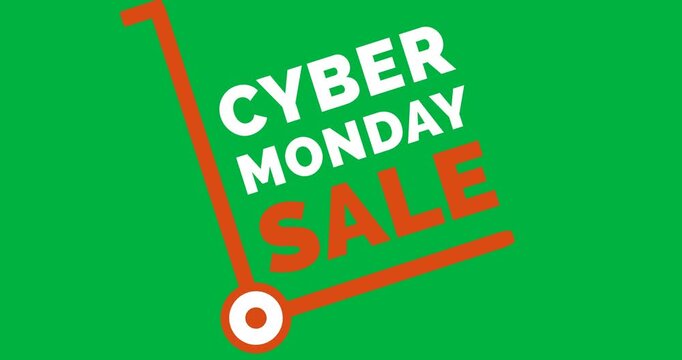 shopping cart sale banner cyber monday