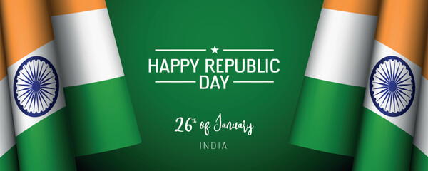 India republic day vector banner, greeting card