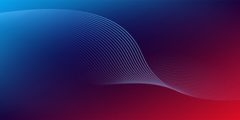 Blue purple red gradient mesh abstract background with wavy blended lines nice for wallpaper or banner © alfan
