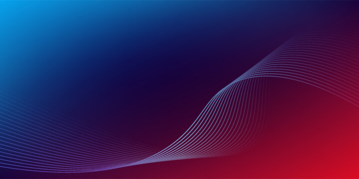 Blue purple red gradient mesh abstract background with wavy blended lines nice for wallpaper or banner