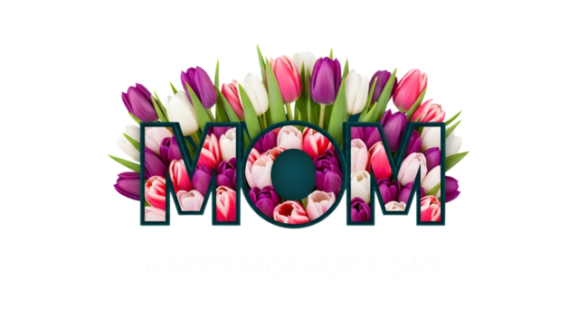 Happy mother's day floral greeting - Powered by Adobe