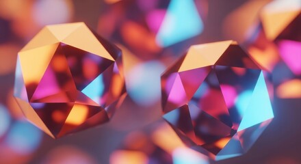 Abstract Geometric Shapes Colorful Light Bokeh