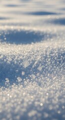 Sparkling Snow Texture Close Up Detail
