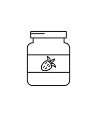 fruit jam icon, vector best line icon.