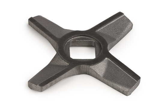 Metal Screw Ring or Locking Nut for Meat Grinder Head Isolated on White clipping paths included