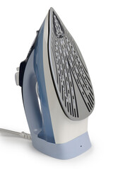 Modern Electric Steam Iron Isolated on White Background for Laundry and Household Chores