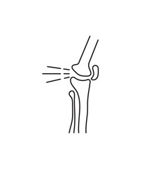 joint pain icon, vector best line icon.