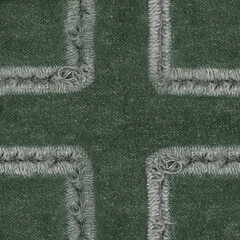 Seamless  Ripped grey hipster jeans material. Destroyed denim Cloth texture. Close up.