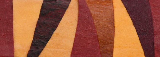 Colorful Fruit Leather Strips Texture Background