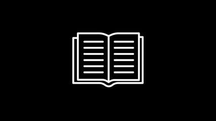 Books Icon Animation – 4K Motion Graphic for Education, Reading, Learning, Apps - Powered by Adobe