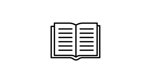 Books Icon Animation &ndash; 4K Motion Graphic for Education, Reading, Learning, Apps