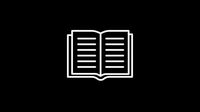 Books Icon Animation &ndash; 4K Motion Graphic for Education, Reading, Learning, Apps
