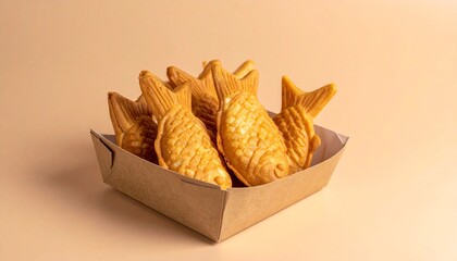 close-up of baked potato chips in a cardboard box