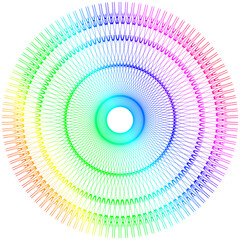 Simple rainbow line frames with double stroke. Monogram blank for text decoration.