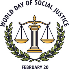 World day of social justice celebrated annually on february 20 with symbolic scales