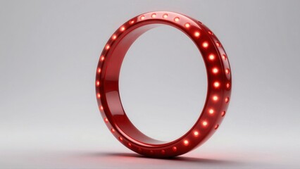 Red illuminated ring with glowing lights
