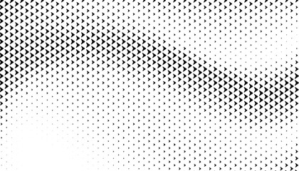 Black and white abstract smooth transition of geometric pattern with halftone effect for sporty and modern background. Vector Format Illustration 