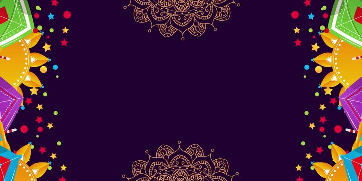 Makar Sankranti Purple and Gold Traditional Greeting Video