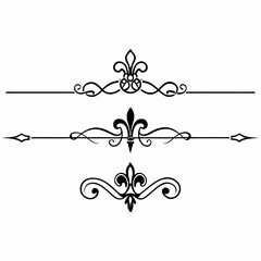 Abstract floral background with elegant vintage flower and swirl frame design elements in black vector style